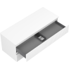 Mexen Rivel bathroom under-sink cabinet 120 cm with countertop, 2 drawers, grooved, white matte - 91A20-12047-2-BFFC01
