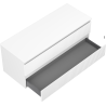 Mexen Rivel bathroom under-sink cabinet 120 cm with countertop, 2 drawers, grooved, white matte - 91A20-12047-2-BFFC01