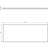 Mexen Rivel bathroom cabinet under the sink 120 cm with countertop, 2 drawers, grooved, matte gray - 91A20-12047-2-BFFC62