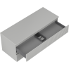 Mexen Rivel bathroom cabinet under the sink 120 cm with countertop, 2 drawers, grooved, matte gray - 91A20-12047-2-BFFC62