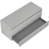 Mexen Rivel bathroom cabinet under sink 120 cm with countertop, 2 drawers, fluted, matte gray - 91A20-12047-2-BFFC62