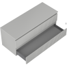 Mexen Rivel bathroom cabinet under the sink 120 cm with countertop, 2 drawers, grooved, matte gray - 91A20-12047-2-BFFC62