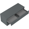 Mexen Rivel 120 cm Under-Sink Bathroom Cabinet with Countertop, 2 Drawers, Grooved, Matte Graphite - 91A20-12047-2-BFFC66