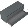 Mexen Rivel bathroom cabinet for washbasin 120 cm with countertop, 2 drawers, fluted, matte graphite - 91A20-12047-2-BFFC66