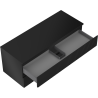 Mexen Rivel bathroom cabinet under sink 120 cm with countertop, 2 drawers, fluted, matte black - 91A20-12047-2-BFFC71