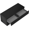 Mexen Rivel bathroom sink cabinet 120 cm with countertop, 2 drawers, fluted, matte black - 91A20-12047-2-BFFC71