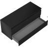 Mexen Rivel bathroom cabinet under sink 120 cm with countertop, 2 drawers, fluted, matte black - 91A20-12047-2-BFFC71