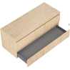 Mexen Rivel bathroom cabinet for washbasin 120 cm with countertop, 2 drawers, grooved, oak - 91A20-12047-2-BFFC81