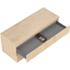 Mexen Rivel bathroom cabinet for washbasin 120 cm with countertop, 2 drawers, grooved, oak - 91A20-12047-2-BFFC81