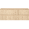Mexen Rivel bathroom cabinet for washbasin 120 cm with countertop, 2 drawers, grooved, oak - 91A20-12047-2-BFFC81