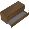Mexen Rivel bathroom vanity unit 120 cm with countertop, 2 drawers, grooved, walnut - 91A20-12047-2-BFFC86