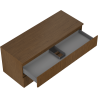 Mexen Rivel bathroom vanity unit 120 cm with countertop, 2 drawers, grooved, walnut - 91A20-12047-2-BFFC86