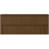 Mexen Rivel bathroom vanity unit 120 cm with countertop, 2 drawers, grooved, walnut - 91A20-12047-2-BFFC86