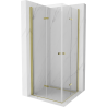 Mexen Lima Duo folding shower enclosure 80 x 80 cm, transparent, gold - 856-080-080-50-00-02