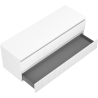 Mexen Rivel bathroom cabinet for washbasin 140 cm with countertop, 2 drawers, grooved, matte white - 91A20-14047-2-BFFC01