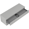 Mexen Rivel bathroom cabinet under sink 140 cm with countertop, 2 drawers, grooved, matte gray - 91A20-14047-2-BFFC62