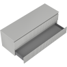 Mexen Rivel bathroom vanity 140 cm with countertop, 2 drawers, grooved, matte gray - 91A20-14047-2-BFFC62