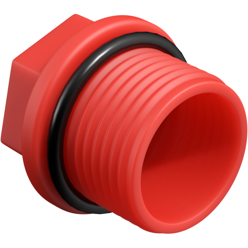 Mexen PPR short test plug 1/2 GZ red - W97343-12-01