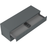 Mexen Rivel 140 cm Bathroom Vanity Cabinet with Countertop, 2 Drawers, Grooved, Matte Graphite - 91A20-14047-2-BFFC66
