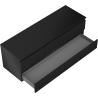 Mexen Rivel bathroom cabinet under sink 140 cm with countertop, 2 drawers, fluted, matte black - 91A20-14047-2-BFFC71