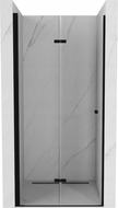 Mexen Lima folding shower door 70 cm, Transparent, Black - 856-070-000-70-00