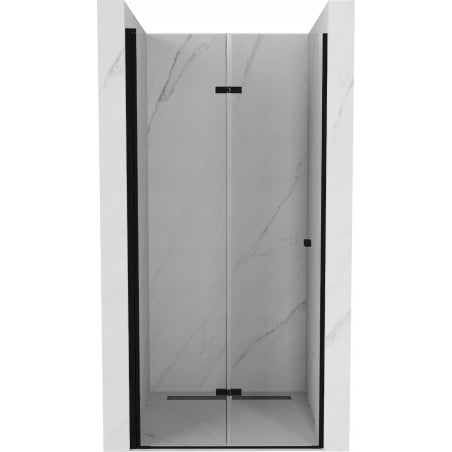 Mexen Lima folding shower door 90 cm, Transparent, Black - 856-090-000-70-00