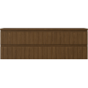 Mexen Rivel bathroom cabinet under washbasin 140 cm with countertop, 2 drawers, grooved, walnut - 91A20-14047-2-BFFC86
