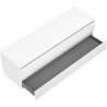 Mexen Rivel bathroom cabinet under sink 160 cm with countertop, 2 drawers, grooved, white matte - 91A20-16047-2-BFFC01