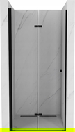 Mexen Lima folding shower door 120 cm, Transparent, Black - 856-120-000-70-00