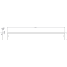 Mexen Rivel 160 cm Bathroom Cabinet with Countertop, 2 Drawers, Grooved, Matte Gray - 91A20-16047-2-BFFC62