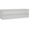 Mexen Rivel 160 cm Bathroom Cabinet with Countertop, 2 Drawers, Grooved, Matte Gray - 91A20-16047-2-BFFC62