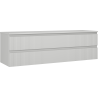 Mexen Rivel bathroom cabinet under the sink 160 cm with countertop, 2 drawers, grooved, matte gray - 91A20-16047-2-BFFC62
