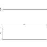 Mexen Rivel bathroom vanity cabinet 160 cm with countertop, 2 drawers, grooved, matte graphite - 91A20-16047-2-BFFC66
