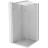 Mexen Rox L Sliding Shower Enclosure 100 x 100 cm, Transparent, Brushed Nickel - 8C2L-100-100-97-00