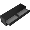 Mexen Rivel bathroom cabinet under-sink 160 cm with countertop, 2 drawers, grooved, black matte - 91A20-16047-2-BFFC71
