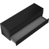 Mexen Rivel bathroom cabinet under-sink 160 cm with countertop, 2 drawers, grooved, black matte - 91A20-16047-2-BFFC71
