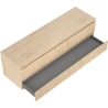 Mexen Rivel bathroom cabinet under basin 160 cm with countertop, 2 drawers, grooved, oak - 91A20-16047-2-BFFC81