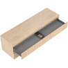 Mexen Rivel bathroom cabinet under basin 160 cm with countertop, 2 drawers, grooved, oak - 91A20-16047-2-BFFC81