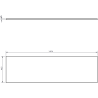 Mexen Rivel bathroom cabinet under-sink 160 cm with countertop, 2 drawers, grooved, walnut - 91A20-16047-2-BFFC86