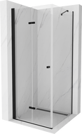 Mexen Lima folding shower cubicle 80 x 80 cm, Transparent, Black - 856-080-080-70-00