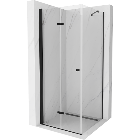 Mexen Lima folding shower enclosure 100 x 100 cm, transparent, black - 856-100-100-70-00