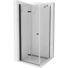 Mexen Lima folding shower cabin 100 x 100 cm, transparent, black - 856-100-100-70-00