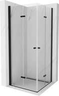 Mexen Lima Duo folding shower cubicle 80 x 80 cm, Transparent, Black - 856-080-080-70-00-02