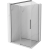 Mexen Rox sliding shower cabin 145 x 70 cm, transparent, brushed gun gray - 8C2-145-070-66-00