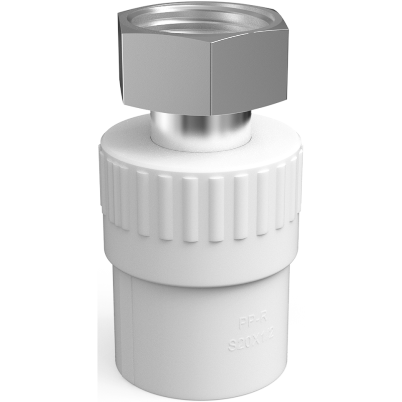 Mexen PPR connector with half-thread weldable for PPR pipes 20 x 1/2 FF - W97354-2012F-00
