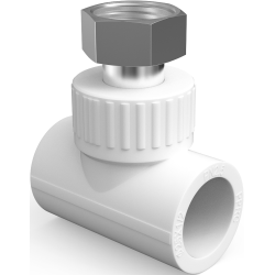 Mexen PPR three-way fitting with welded half-thread for PPR pipes 20 x 1/2 FF x 20 - W97347-2012F20-00