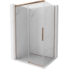 Mexen Rox sliding shower enclosure 155 x 80 cm, transparent, rose gold - 8C2-155-080-60-00