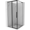 Mexen Rox L sliding shower cabin left 100 x 100 cm, black frame, black - 8C2L-100-100-70-70-L