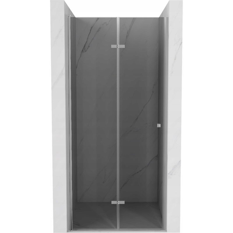 Mexen Lima folding shower door 80 cm, Graphite, Chrome - 856-080-000-01-40