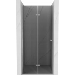 Mexen Lima folding shower door 90 cm, Graphite, Chrome - 856-090-000-01-40